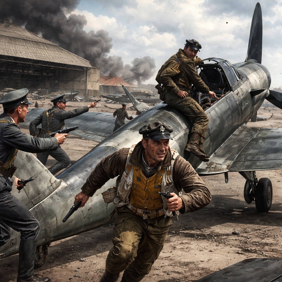 “He Stumbled Into a German Airbase Half-Frozen and Alone—Then, Somehow, Walked Past Guards, Touched the Wrong Hangar Door, and Roared Away in a Fighter They Swore Was Impossible to Steal.”