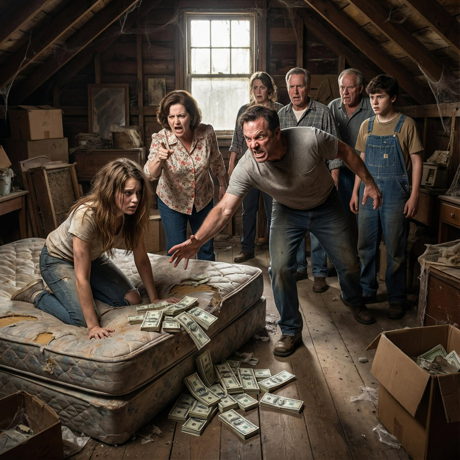 “They Gave Her the Old Mattress in the Inheritance Split—But What She Found Inside Turned the Family Into a Battlefield”