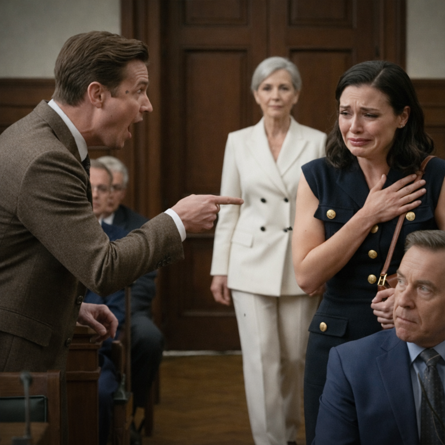 He Mocked His Wife for Showing Up Alone—Until Her Mother Walked In, Dropped One Quiet Sentence, and Turned the Entire Courtroom Ice-Cold in Seconds