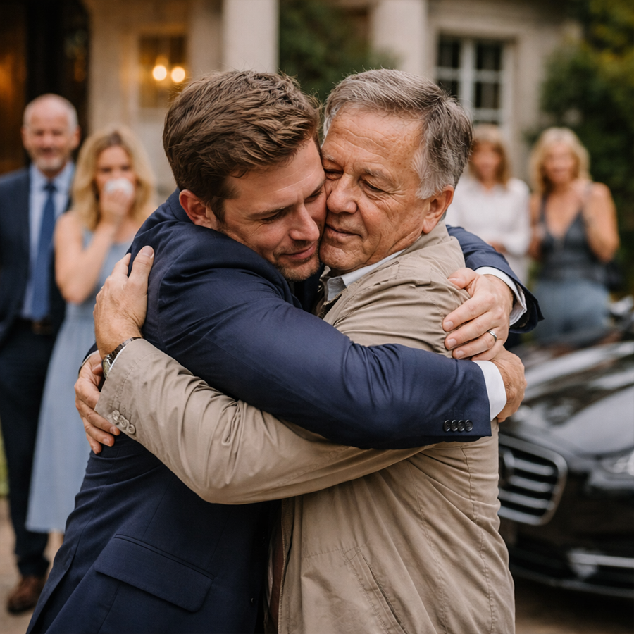 “Sir… Please Pretend You’re My Dad”—A Little Girl’s Whisper, a Millionaire’s Frozen Smile, and One Forgotten Hospital Wristband Unlocked a Secret That Turned a Luxury Lobby Into Tears