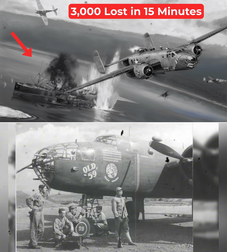 3,000 Gone in 15 Minutes: The Whispered B-25 “Night Hammer” Run That Lit the Pacific Sky, Erased a Convoy, and Left One Radio Message Too Chilling to Ignore