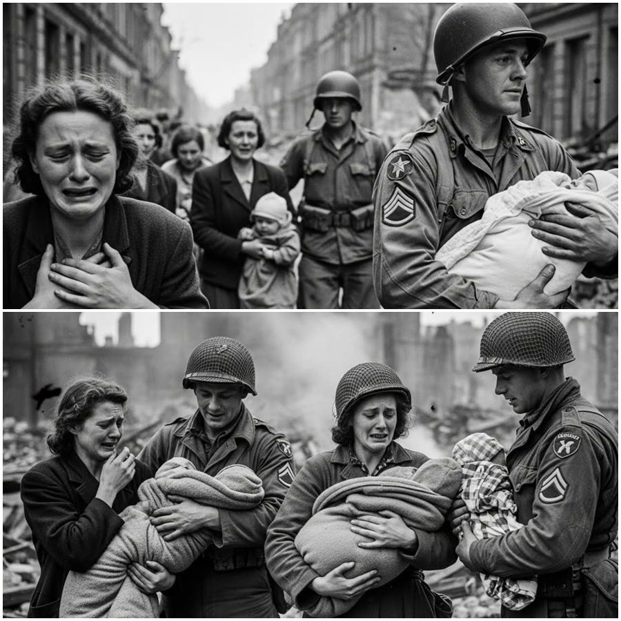 When War Froze In Silence American Soldiers Lowered Their Weapons And Lifted German Babies From Rubble In A World War Two Moment History Barely Mentions Where Gunfire Paused Orders Were Forgotten And Strangers Chose Life Over Flags Creating A Shocking Scene Of Mercy In Enemy Territory That Changed How Survivors Remembered Fear Humanity And What Victory Truly Meant Forever