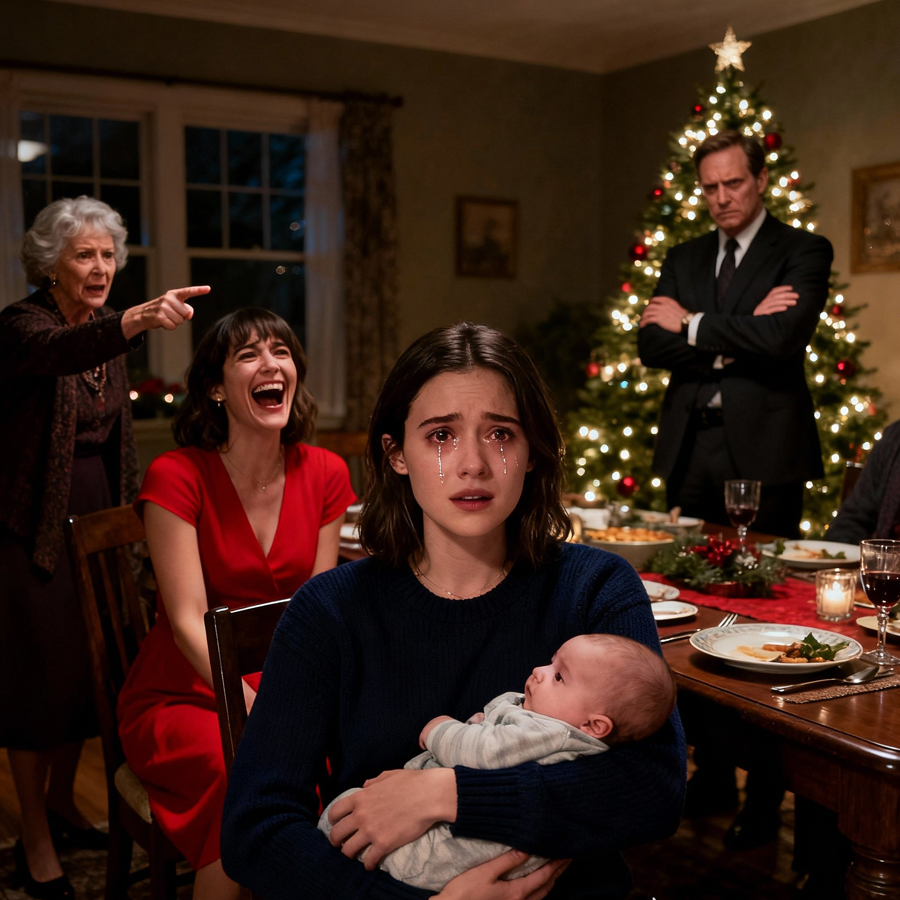 She Sat Silently at Christmas While Being Mocked as a Failure—Until a Prime-Time TV Report Exposed the Truth, Shattered a Billion-Dollar Fashion Empire, Revealed a Hidden Identity No One Expected, and Turned a Cruel Family Dinner Into the Night Everything They Believed About Power, Success, and Status Collapsed Forever