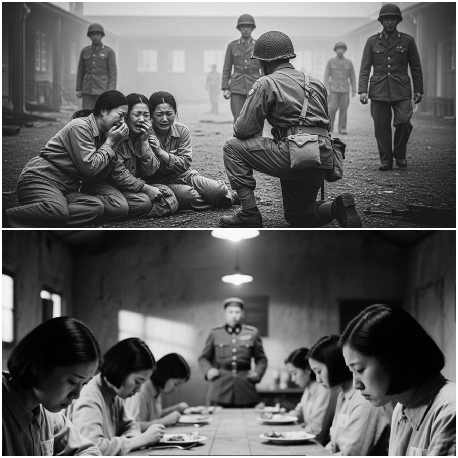 Japanese POW Women Expected Discipline and Silence—Instead They Wept When American Soldiers Stepped In to Shield Them From Their Own Command Structure, an Unthinkable Intervention That Shocked Everyone Present, Rewrote Assumptions About Captivity and Honor, and Revealed a Little-Known Moment When Protection, Not Punishment, Defined Power and Changed Lives at the War’s Edge Forever