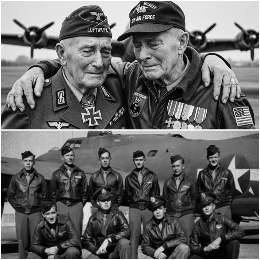 When This German Ace Saved 9 Americans — A Midair Decision No One Was Supposed to Make, A Frozen Sky, A Shattered Bomber, Silent Guns, Unspoken Rules Broken, A Choice Between Orders and Conscience, A Risk That Could End Everything, And a Moment of Humanity So Powerful It Turned an Enemy Into a Brother for Life, Hidden for Decades in War’s Loudest Silence