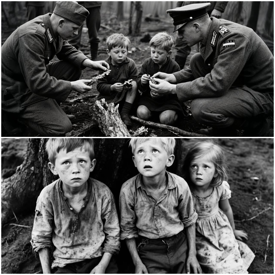 American Troops Stopped in a Silent German Forest and Found Children Surviving on Tree Bark After Eight Days Alone, What the Soldiers Did Next Shocked Hardened Veterans, Revealed a Hidden Human Tragedy of World War II, Challenged Everything They Believed About the Enemy, and Turned a Forgotten Encounter Into One of the War’s Most Quietly Powerful Acts of Compassion