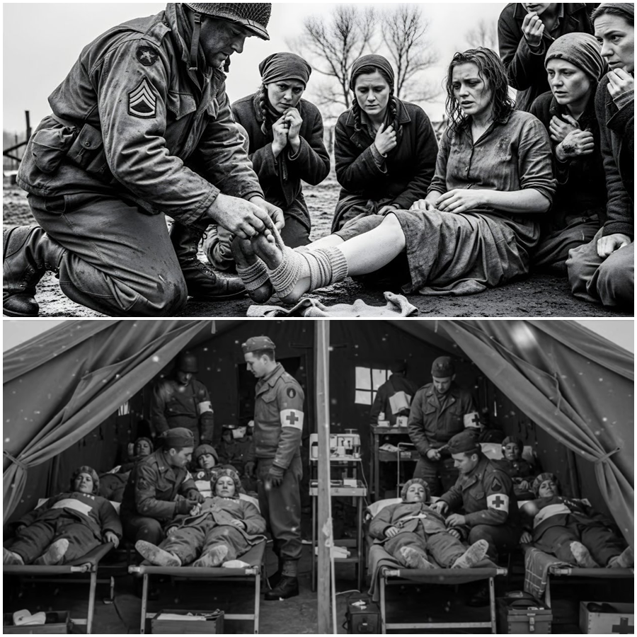 “We Can’t Feel Our Feet,” the German Women Prisoners Whispered in Despair — What U.S. Soldiers Did Next Was Never in the Orders, Defied Every Expectation, and Revealed a Hidden Side of War That Turned Fear Into Shock, Enemy Lines Into Humanity, and a Frozen Night Into an Unforgettable Moment That Changed How Both Sides Remembered the Conflict Forever