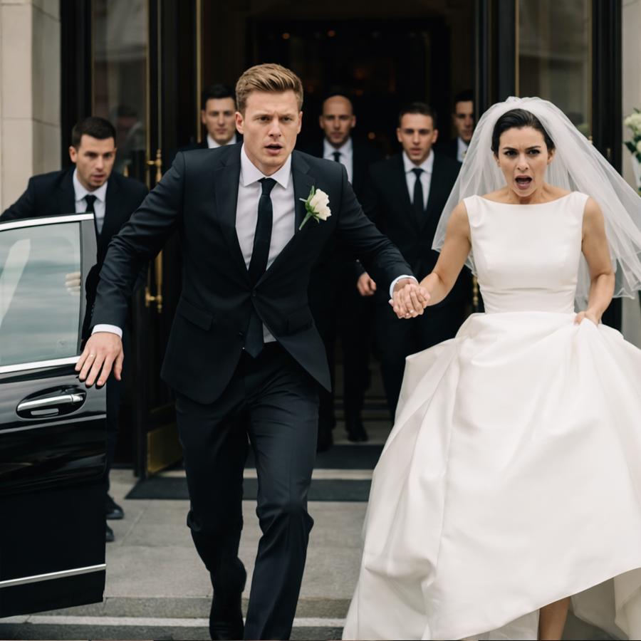 A Struggling Single Dad Helped a Panicked Bride Run From Her Wedding in Broad Daylight, Never Knowing Who She Truly Was, Until a Hidden Fortune, a Carefully Guarded Identity, and a Shocking Choice for Freedom Were Revealed, Transforming a Chance Act of Kindness Into a Life-Changing Escape That Left High Society Stunned and Rewrote Two Futures Forever
