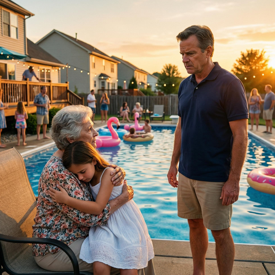 A Four-Year-Old Refused To Enter The Pool At A Perfect Family Party, Slipped Into A Bathroom With Her Grandmother, And Whispered A Secret So Chilling It Turned Sunshine Into Suspicion, Forced Quiet Questions, Exposed Hidden Fear Behind Polite Smiles, And Began A Careful Unraveling Of Trust, Protection, Silence, And The Alarming Signs Adults Too Often Miss Until It Is Almost Too Late