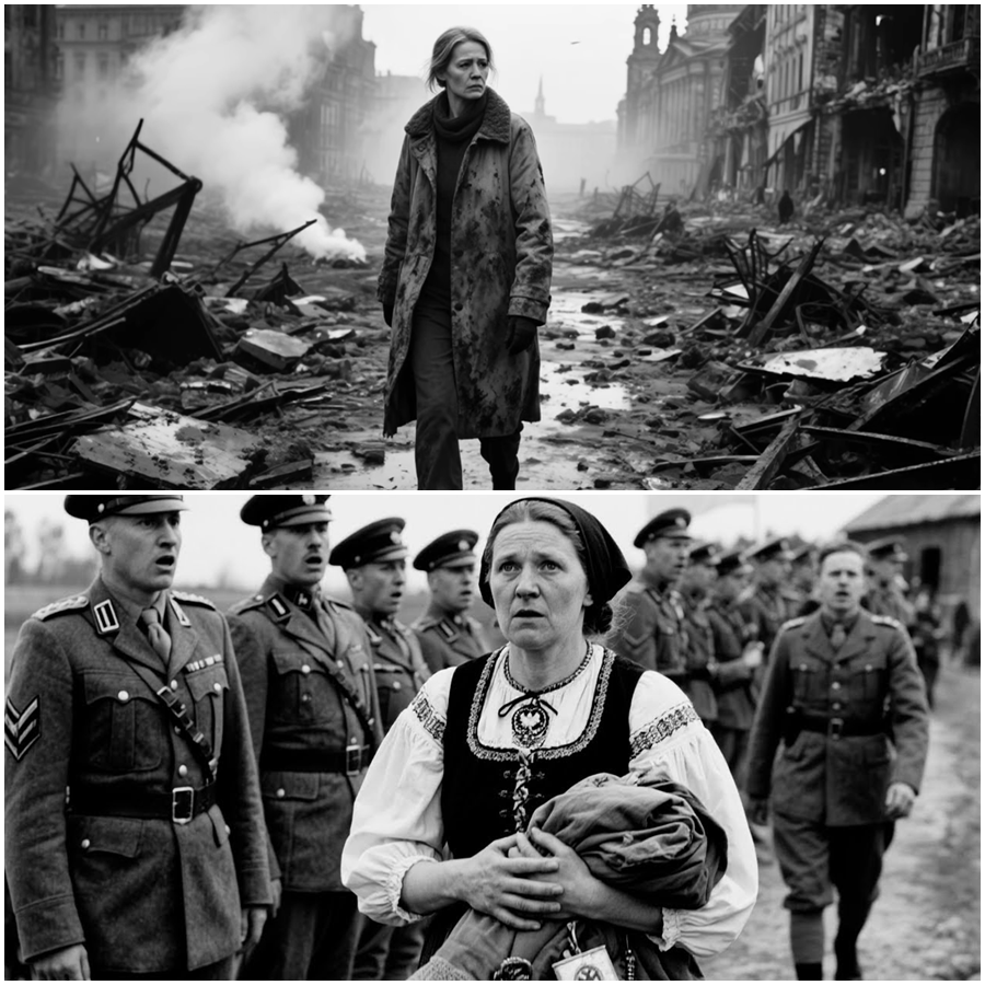 A German Mother Walked Nearly Five Hundred Miles Toward American Lines Carrying a Silent Bundle in Her Arms—What Soldiers Discovered When She Finally Arrived Rewrote Everything They Thought They Knew About Survival, Loyalty, Desperation, and the Invisible Choices Civilians Were Forced to Make When History Collapsed and Hope Became the Only Currency Left