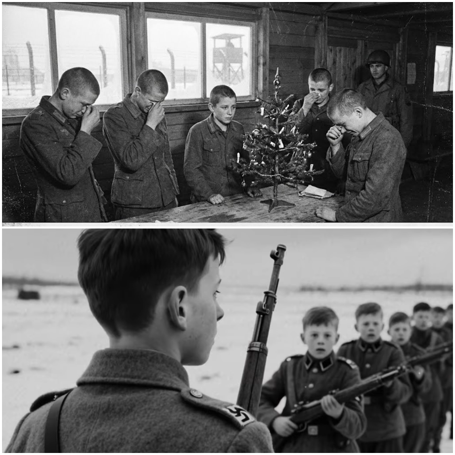 German Child Soldiers Wept When They Saw a Christmas Tree as U.S. Forces Advanced Through Snowy Ruins, A Silent Holiday Moment, Forgotten Carols, Frozen Rifles, Shattered Childhoods, Unexpected Tears, Homesickness in Uniform, and a Haunting Scene That Turned an Advancing Front Into a Memory of Home, Mercy, and the Cost of War Few Ever Dared to Describe During the Cold Christmas Advance Across a Broken Nation in Silence