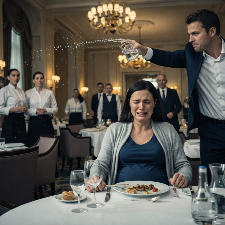 He Mocked a Pregnant Woman in a Luxury Restaurant, Believing No One Would Stop Him—But Minutes Later the Doors Opened, the Room Went Silent, and the Arrival of Her Husband’s Biker Friends Triggered a Shocking Reckoning That Exposed Cruelty, Power, and a Twist No One Dining That Night Ever Expected