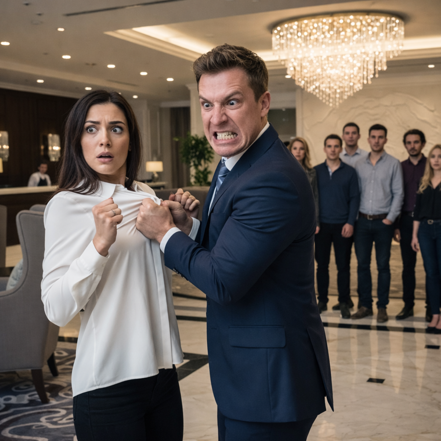 He Ripped Her Shirt in a Sudden Rage, Expecting Fear and Submission—But What He Discovered in That Split Second Stopped Him Cold, Silenced the Room, and Unleashed a Chain of Truths That Exposed Hidden Struggles, Shattered Assumptions, and Turned an Explosive Moment Into a Reckoning No One Present Could Ignore or Forget