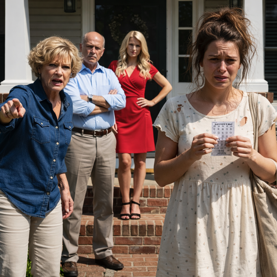They Threw Her Out With Nothing but the Clothes She Wore — What Her Family Never Imagined Was That a Single Forgotten Lottery Ticket Would Rewrite Her Fate, Expose Years of Cruelty, Reveal the True Cost of Arrogance, and Turn the Woman They Rejected Into the Quiet Owner of a Billion-Dollar Future No One Could Take Back