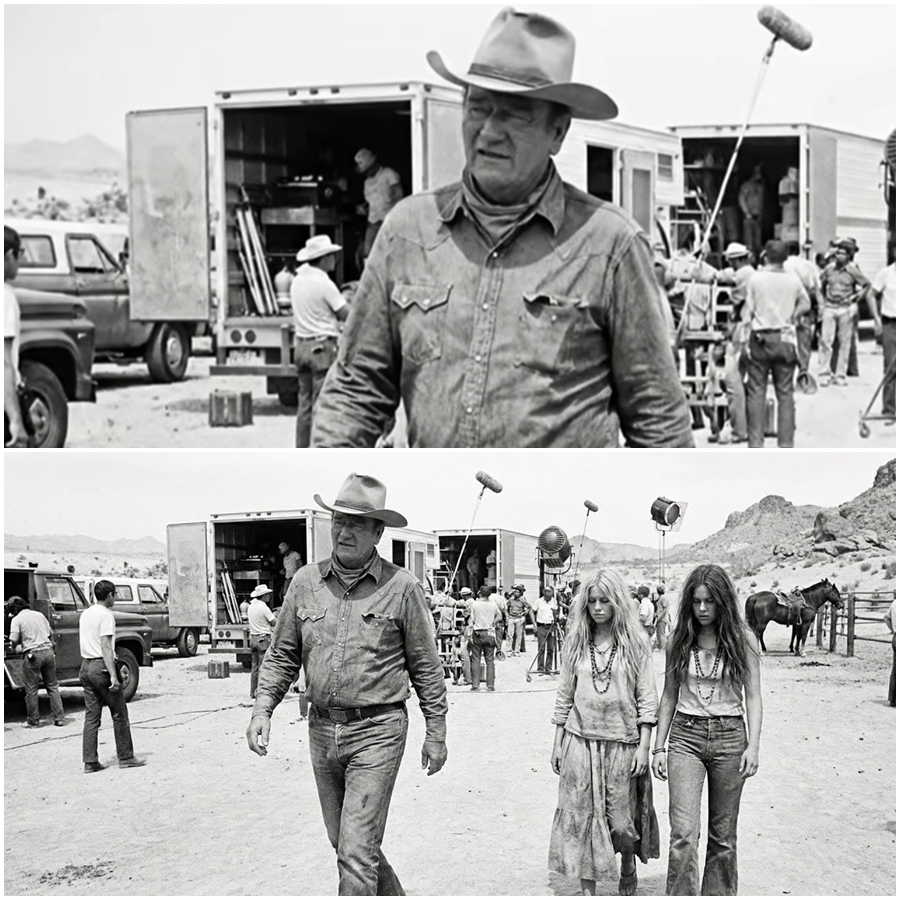 The Legend and the Hitchhikers: What Really Happened When John Wayne Stopped for Two Hippie Girls and the “Unexpected” Night That Rewrote History!