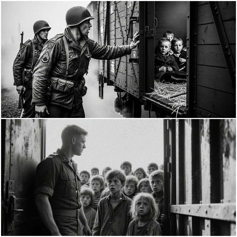 “German Children Were Sealed Inside a Train Car for Nine Endless Days as the War Collapsed Around Them—But When American Soldiers Finally Forced the Doors Open, What They Discovered Inside Shocked Hardened Troops, Defied Every Expectation of Survival, and Revealed a Quiet, Unbelievable Story of Resilience That No One Present Was Ever Prepared to Witness”