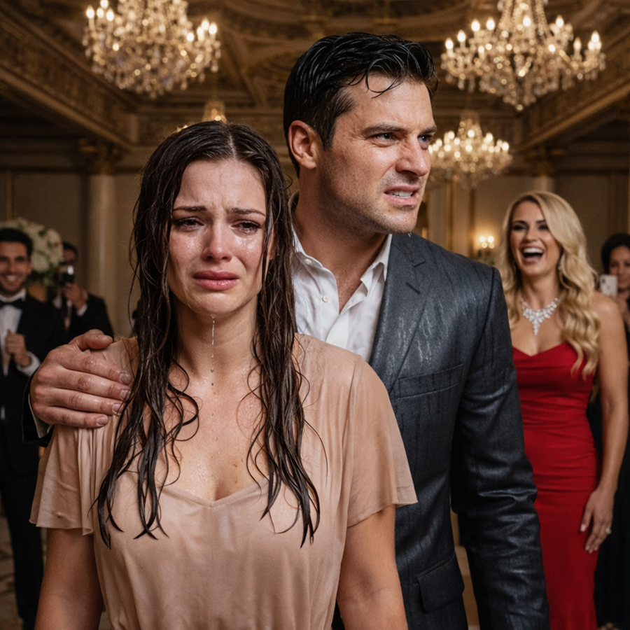 He Walked In Without Warning, Expecting a Quiet Evening, and Instead Caught a Shocking Scene Unfolding Before His Eyes — A Jealous Step-Sister Standing Over His “Simple” Wife, Pouring Dirty Water in Front of Witnesses Who Didn’t Dare Intervene, Certain She Would Never Be Stopped, Until the Billionaire Finally Spoke, Shut the Room Down in Seconds, and Delivered a Response So Cold, Controlled, and Final That Every Smirk Vanished, Every Whisper Died, and the Woman Who Thought She Had All the Power Realized Too Late That She Had Just Destroyed Herself