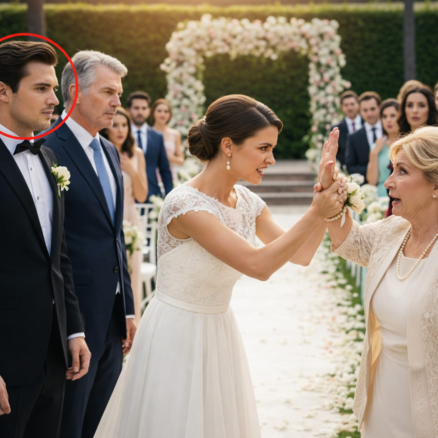 The Groom’s Mother Publicly Struck the Bride at the Altar, Confident Her Authority Would Silence the Moment—But One Unexpected Response Unraveled Family Secrets, Exposed Years of Control, Shocked Every Guest in Attendance, and Transformed a Perfect Wedding Day Into a Stunning Turning Point No One Could Have Imagined, Leaving an Entire Room Frozen as Power Shifted Forever in a Matter of Seconds