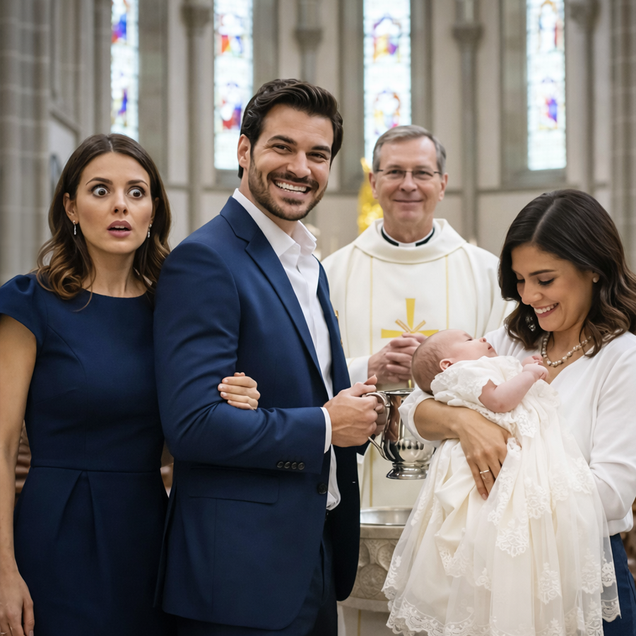 At the Baptism of His Colleague’s Baby, My Husband Whispered in German, “I’ll Leave Everything to the Child,” and What Sounded Like a Private Joke Became a Chilling Revelation That Exposed Hidden Loyalties, Quiet Promises, and a Truth I Was Never Meant to Understand Until That Sacred Day Turned Into a Moment of Shock and Reckoning that shattered my marriage, my trust, my future, and everything I believed