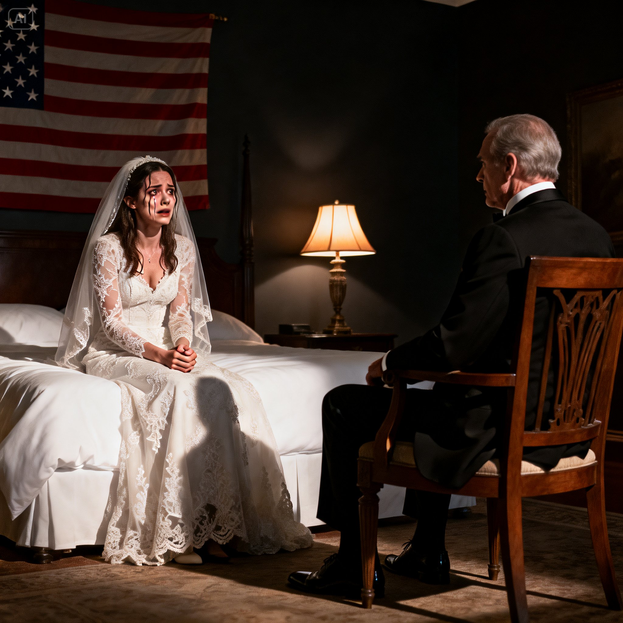 I married a wealthy old man to save my family—but on our wedding night, he didn’t touch me. He simply sat in the dark and said, “Just sleep. I want to watch.” The way he said it made my skin prickle… and by morning, I understood this marriage was never about money.**