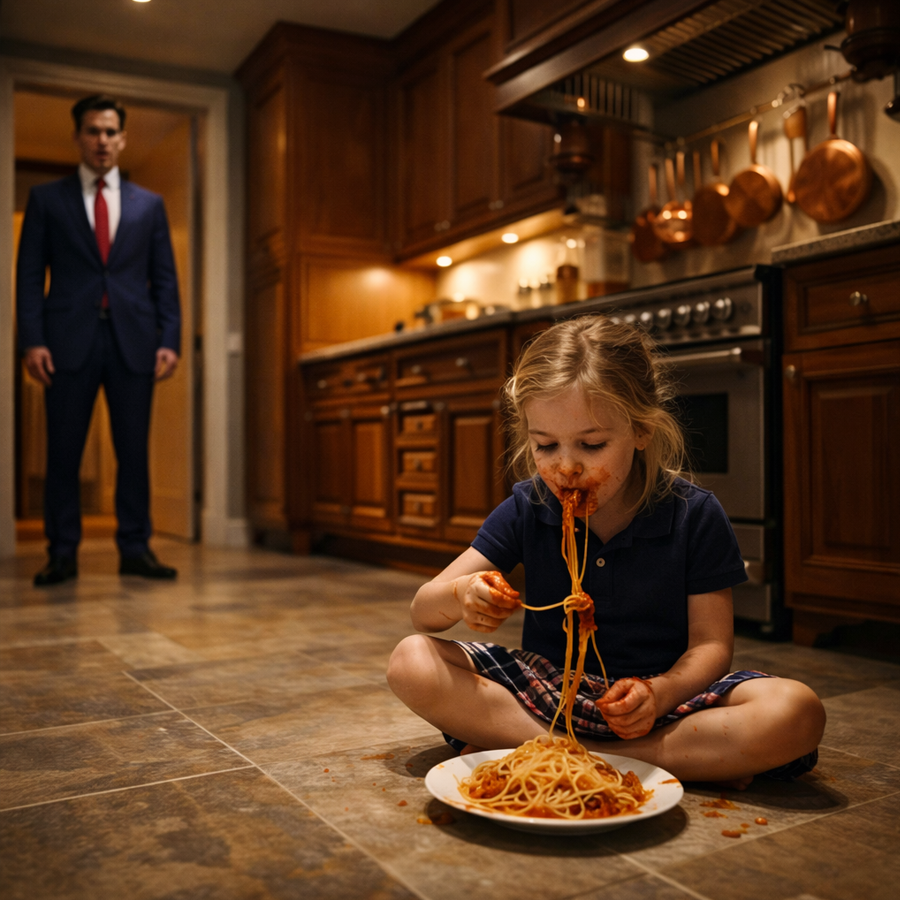 When a Billionaire Caught His Housekeeper’s Child Eating Leftovers in the Dark Kitchen, He Didn’t Call Security, Didn’t Shout, Didn’t Turn Away, but Made One Quiet Choice That Rewrote Privilege, Broke Generational Silence, Exposed Hidden Hunger, Healed an Isolated Heart, and Changed Two Lives Forever Before Dawn That Began With a Growling Stomach, Ended With Dignity, Opportunity, Compassion, Responsibility, Unspoken Truths, Unexpected Kindness, Long Shadows, Marble Walls, Listening