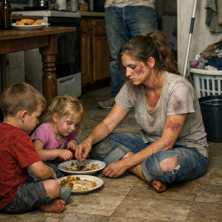 My mother was very scared of my father.