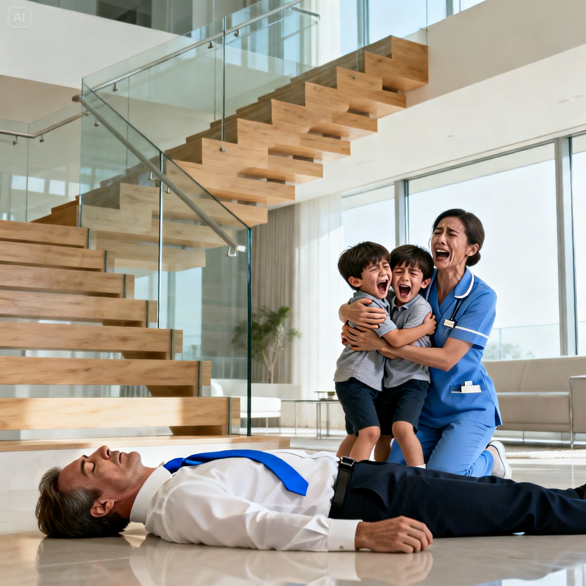 He Pretended to Be Unconscious After Falling Down the Stairs—What the Nanny Did Next Left Him in Tears