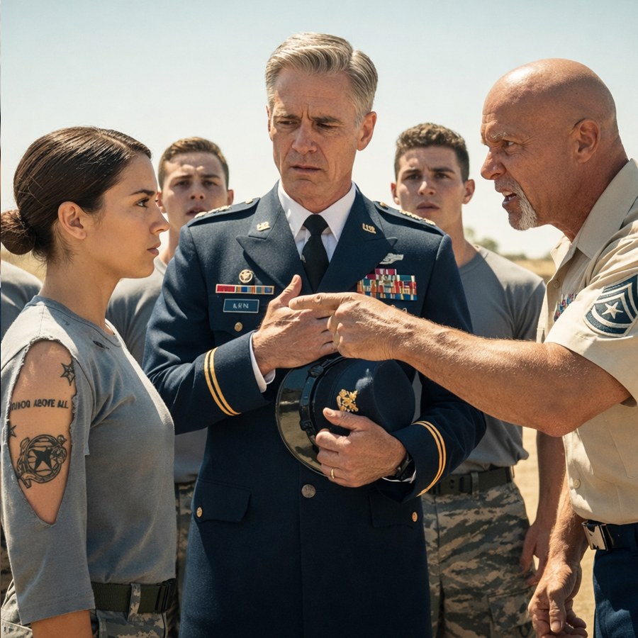 Everyone Mocked and Underestimated Her During Grueling Military Bootcamp Until a Battle-Hardened General Froze Mid-Inspection After Noticing the Tattoo on Her Shoulder Uncovering a Buried Legacy a Classified Past and a Truth So Shocking It Silenced the Barracks Shifted Command Dynamics and Turned Relentless Ridicule into Respect Fear and an Unforgettable Reckoning That Changed One Recruit’s Fate Forever