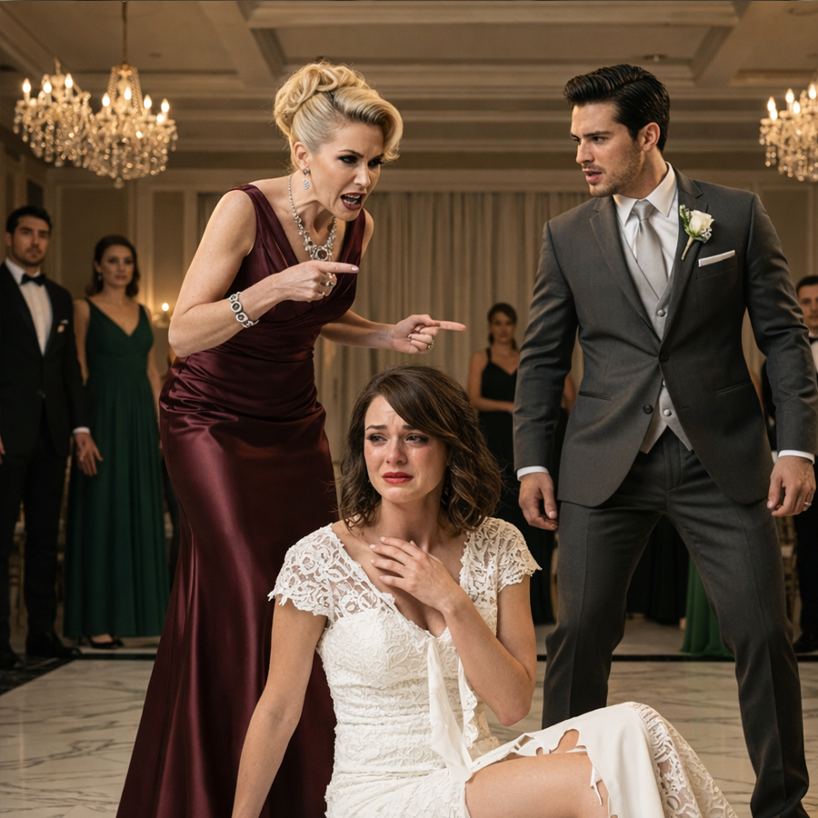 A Billionaire Watched in Silence as His Own Sister Pushed His Quiet Bride During the Wedding Celebration, But When He Finally Spoke, His Calm, Unexpected Words Cut Through the Room, Exposed Long-Hidden Family Tensions, Shifted Power in an Instant, and Left Guests Stunned as a Single Sentence Completely Rewrote Everything They Thought They Knew About Loyalty, Status, and Control