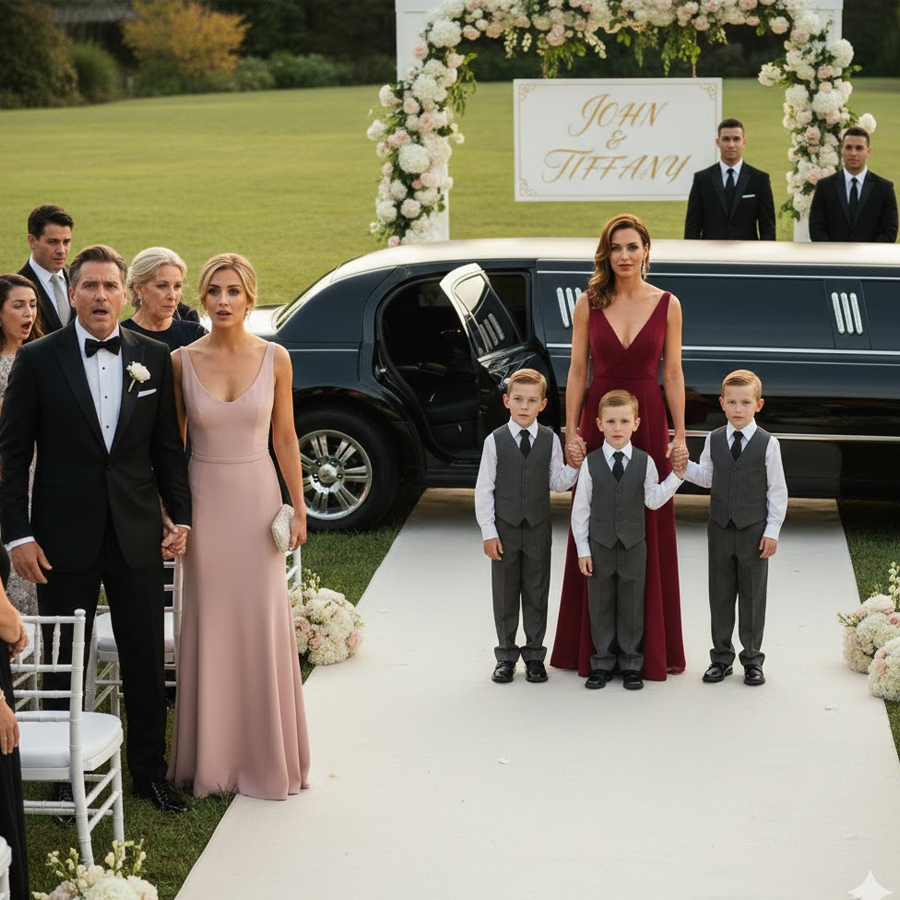 The sun rose over a peaceful town, but beneath that calm lurked a storm ready to erupt. On the hotel steps, the wedding was about to begin.