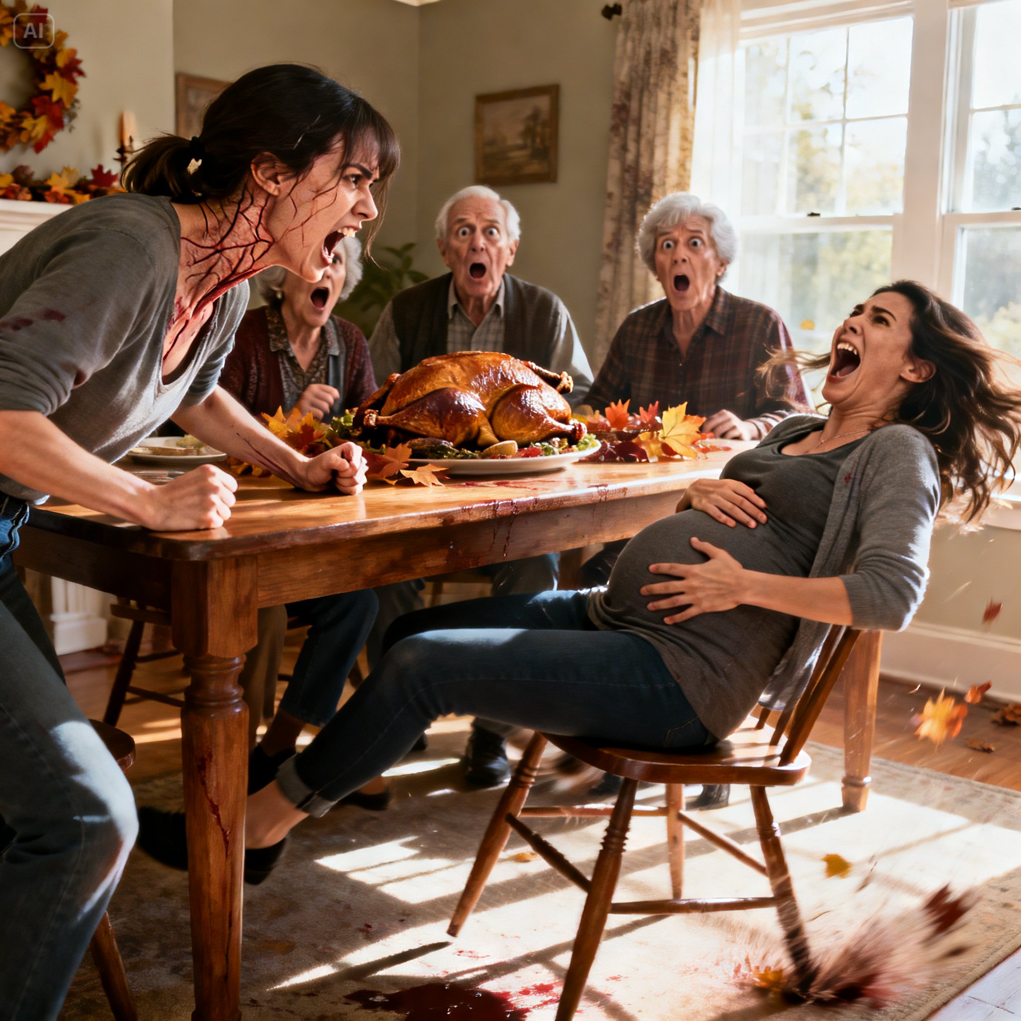 During Thanksgiving dinner, my sister stood up and announced, “I have big news. I’m pregnant.