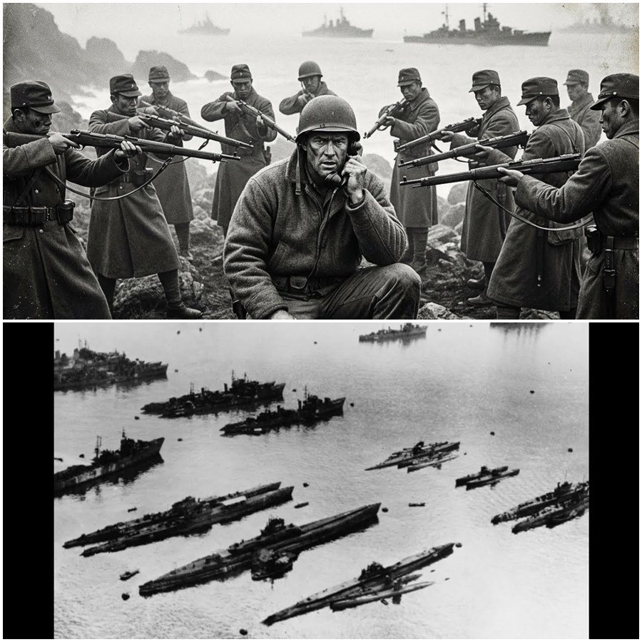 His submarine has six torpedoes left. Basic math says he dies here.