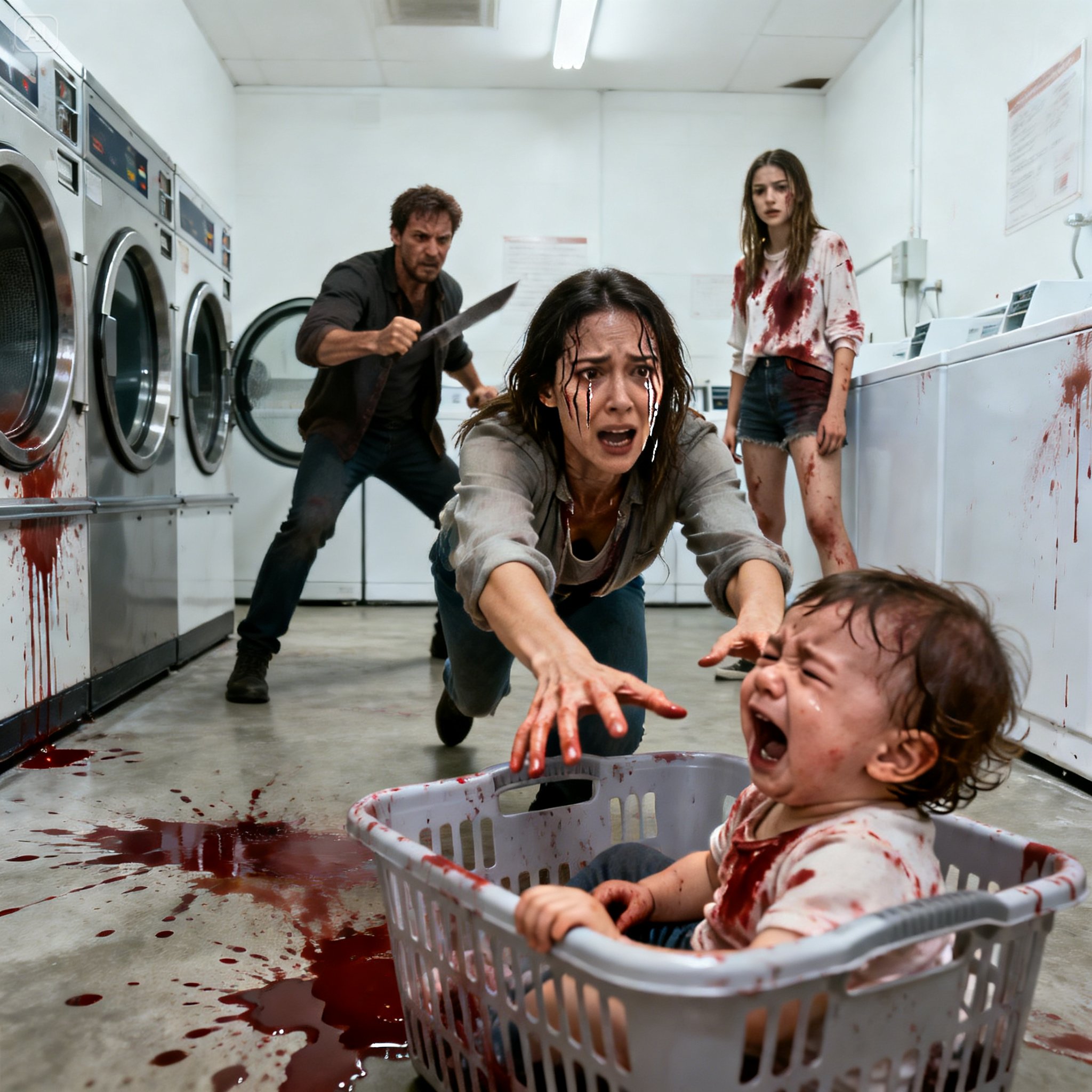 My sister called saying she was babysitting my 8-month-old for the day while I worked. When I came to pick her up hours later, my sister opened the door covered in blood and said casually, “There was an accident.” I pushed past her, screaming for my daughter in panic…