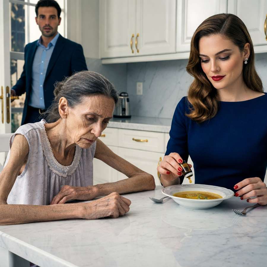 A Millionaire’s Mother Grew Weaker Day by Day While He Was Away, But When He Returned Home Unexpectedly and Witnessed What His Own Wife Was Quietly Doing Behind Closed Doors, a Disturbing Mystery Unraveled, Family Trust Shattered, Hidden Motives Emerged, and a Shocking Domestic Secret Came to Light That No One Outside the Mansion Ever Suspected Until That Moment