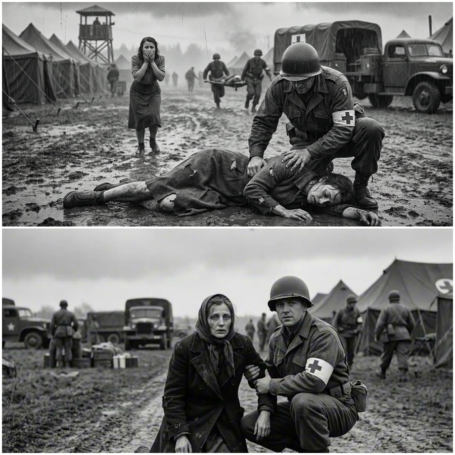 “I’m Bleeding…” — A German Woman Prisoner Collapsed at the Feet of American Medics and What Followed Exposed a Hidden Wartime Moment of Panic, Mercy, and Moral Choice That Shattered Fear, Defied Expectations, and Revealed a Quiet Truth About Humanity in the Final, Chaotic Hours of World War Two