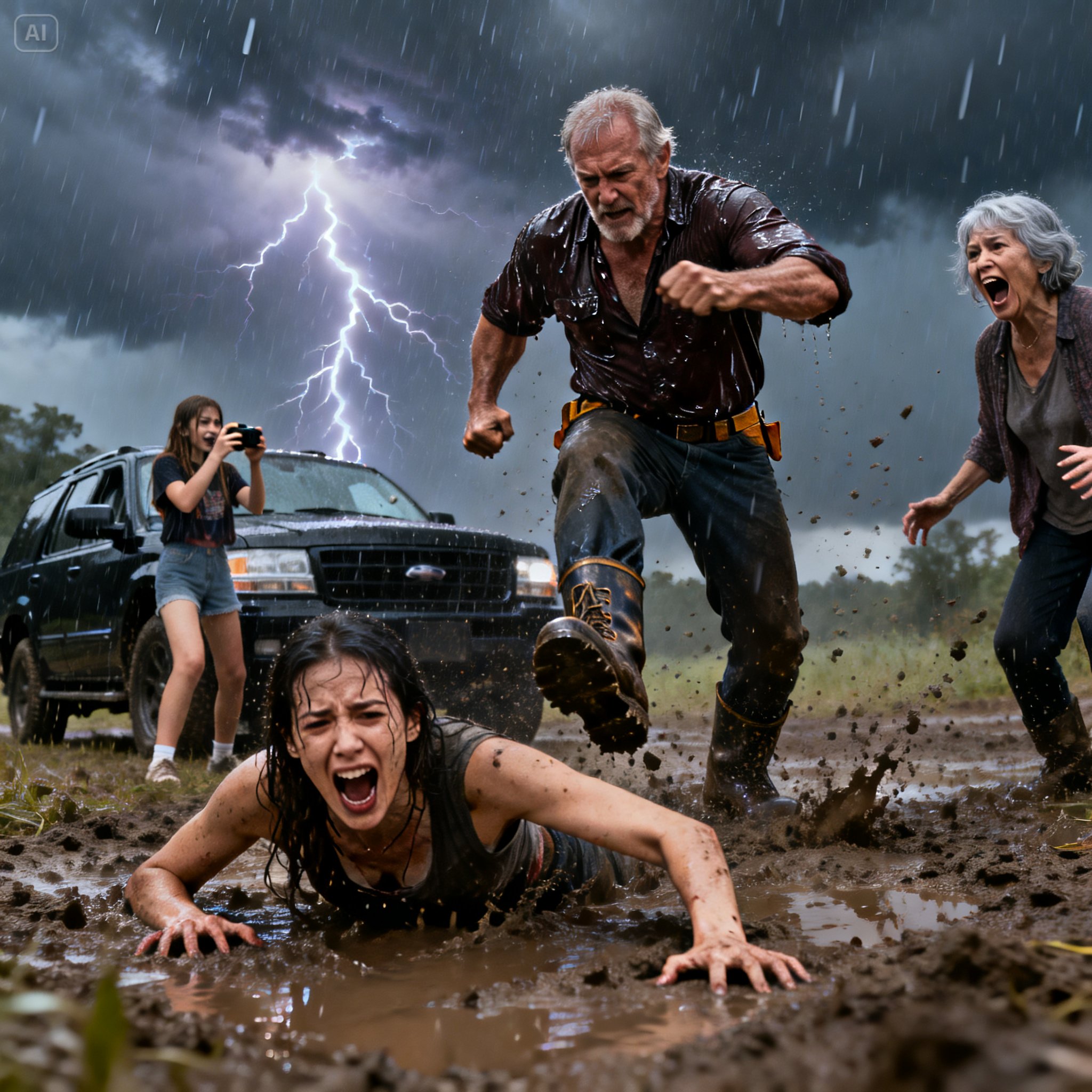 In the thunderstorm, my parents dragged me out of the car for refusing to pay my brother’s betting loss of $30,000. Mom screamed, “Let’s see if trash like you survives out here.” Dad grabbed my throat and shoved me hard onto the muddy road.. They threw me down and started kicking me while I was on the ground. Sister leaned out the window, spitting on me and dad kicked me one last time in the ribs before getting back in the car. I crawled to the side of the road in agony and…