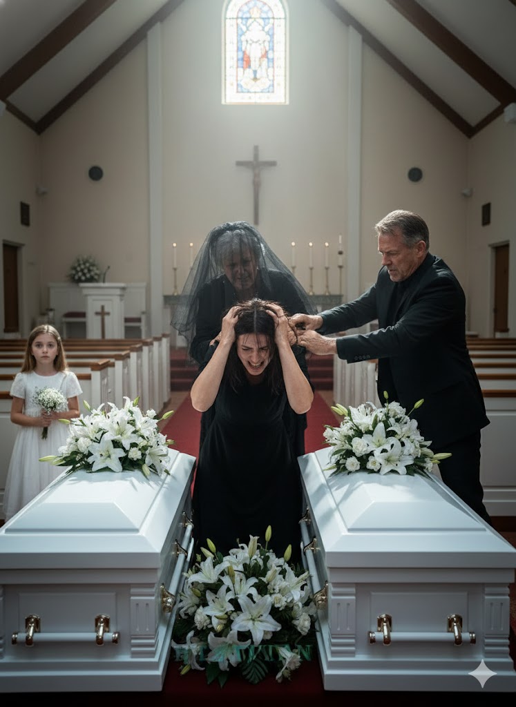 At my twin baby’s funeral after they died in their sleep, my mother-in-law said, “God took them because he knew what kind of mother they had!” .. I had lost it and started crying while shouted, “Can you at least shut up on this day?”. My MIL came to slapped me, grabbed my head and slammed it on top of my baby’s coffin, saying, “You better shut up if you don’t want to end up in there. But then my daughter shouted…