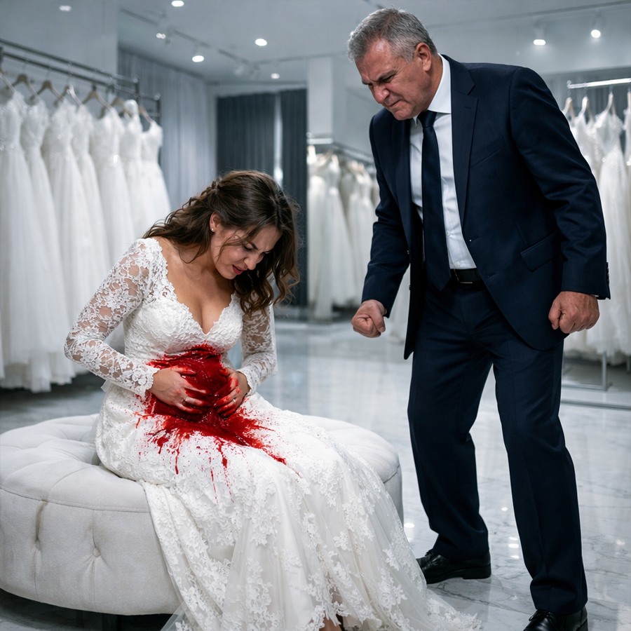 She Blamed Wedding Stress for Weeks—Until She Collapsed During a $50,000 Dress Fitting, Found a Hidden Kitchen Recording, and Heard Her Father Admit the Unthinkable: How a “Perfect Wedding” Became a Silent Experiment, a Family Secret Turned Dangerous, and One Shocking Sentence Shattered a Bride’s Reality Forever