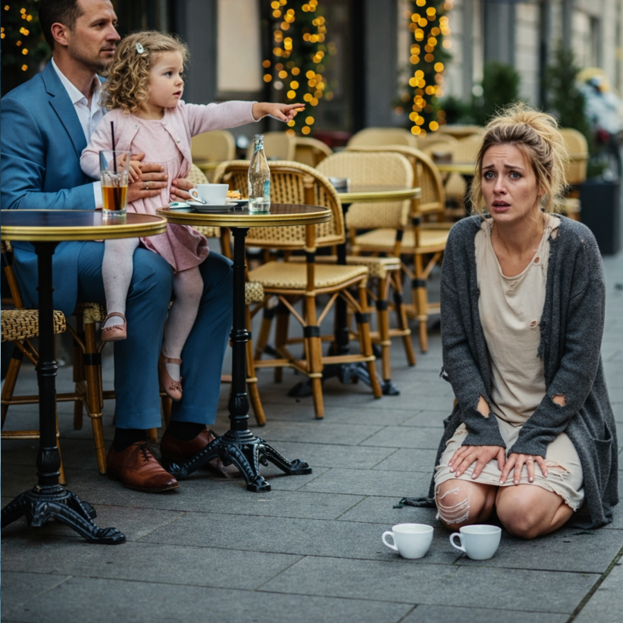 A Little Girl Tugs Her Single Father’s Sleeve and Whispers “Daddy, She Looks Hungry… Can I Share My Food?”, Unaware That This Simple Question Would Trigger a Chain of Events, Hidden Struggles, Silent Tears, Unexpected Choices, and a Shocking Truth That Would Reshape Their Lives, Expose a Painful Reality, and Leave Everyone Who Learned the Story Questioning What Kindness Truly Means