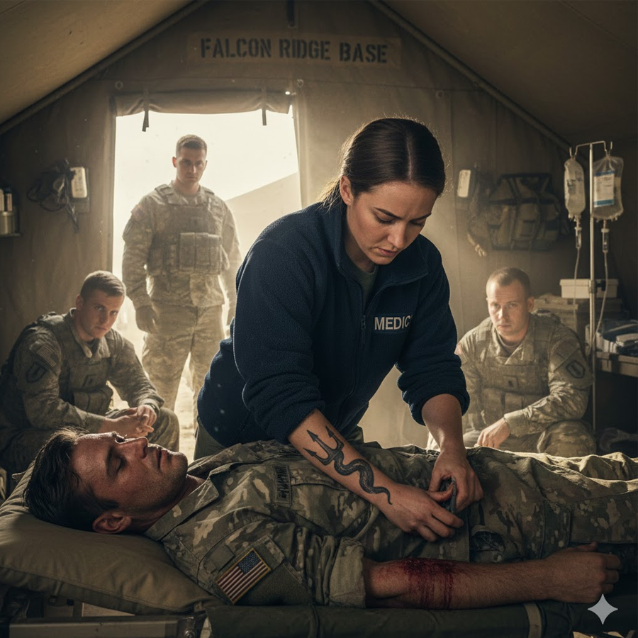 They did not recognize her when she walked through the main gate of Falcon Ridge Base that morning,