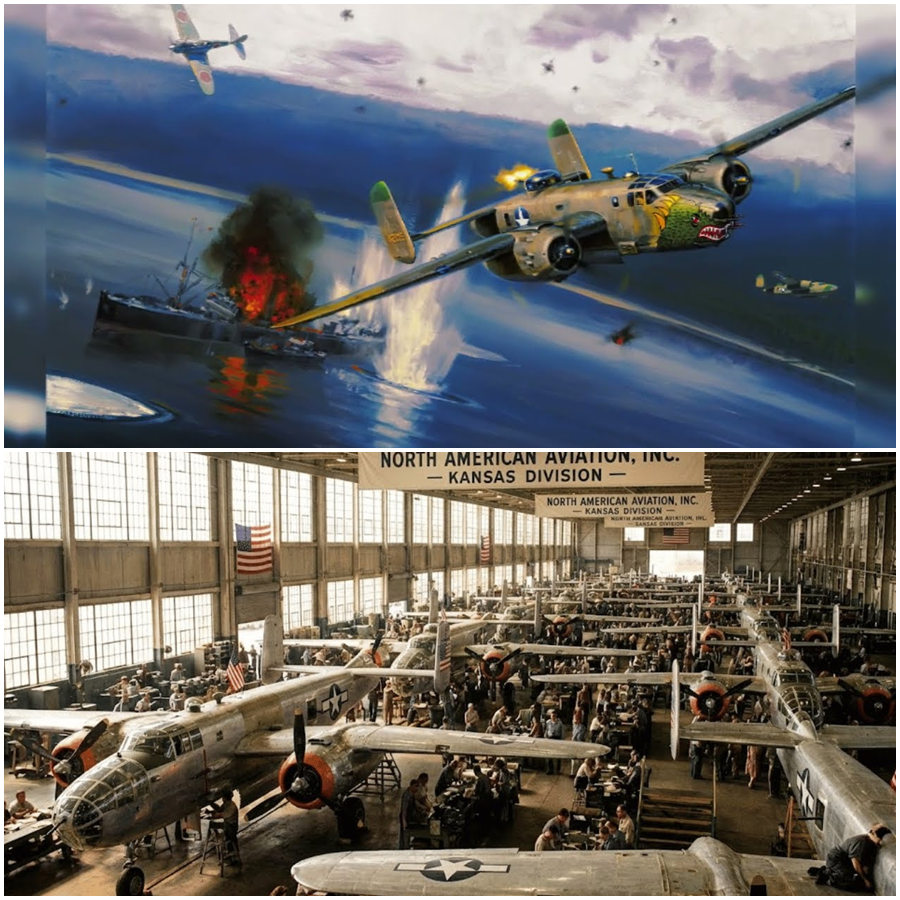 She was the first B25 Mitchell bomber to roll off the assembly line in the heartland of America.