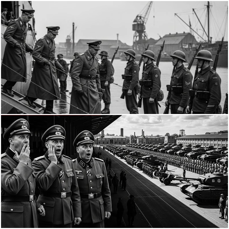 “This Cannot Be Real,” German Generals Whispered as They Set Foot in Britain, Confronted by an Unexpected Display of Industrial Power, Discipline, and Military Scale That Shattered Years of Wartime Assumptions and Exposed a Hidden Strength They Never Believed Existed Behind the Island’s Calm Exterior