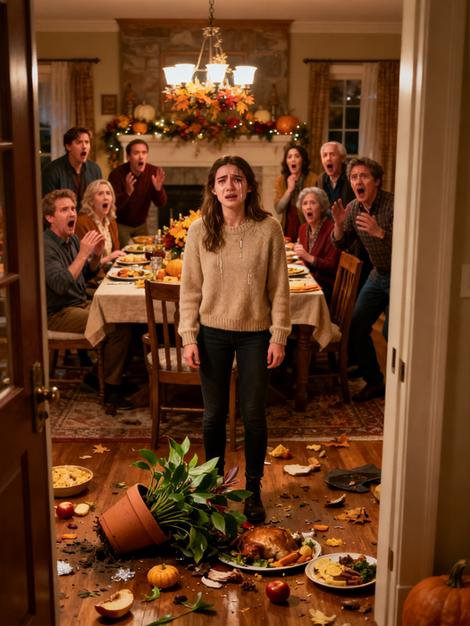 Thanksgiving at the Doorstep: My Dad Cut Me Off With One Sentence, My Mom’s Laugh Echoed Behind Him—and the Secret in Our Family Photos Finally Snapped into Focus