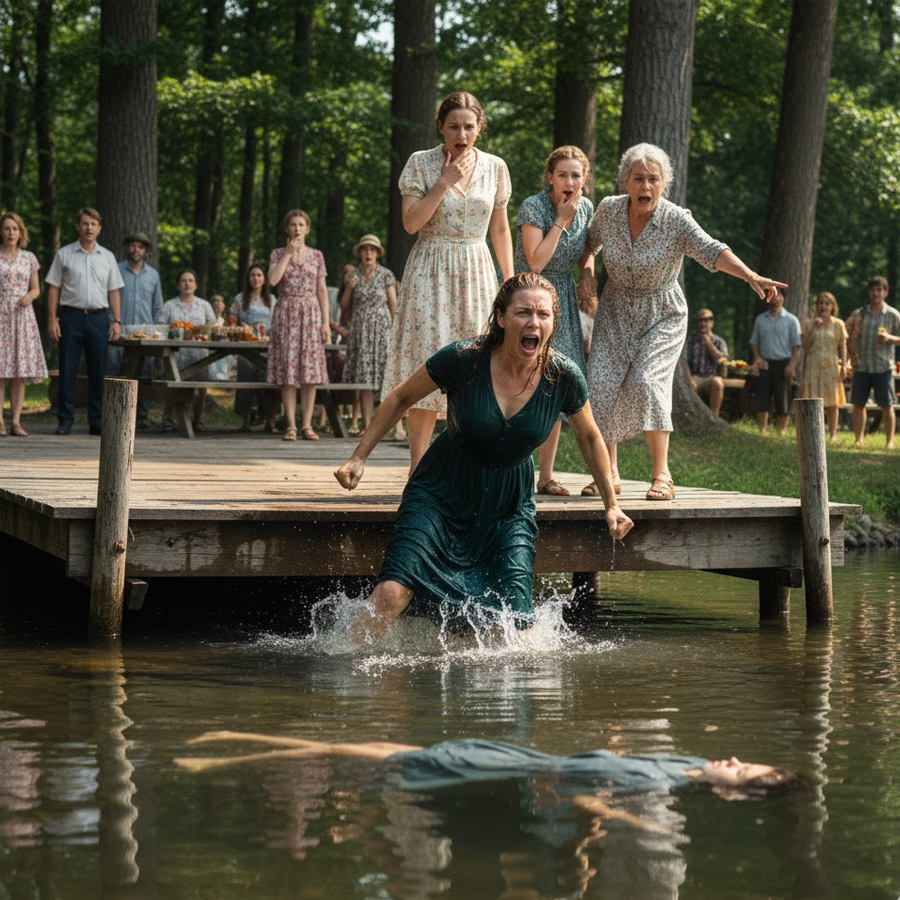 They Shoved Me and My Little Girl Into the Lake at Our Family Reunion—Everyone Laughed Until I Screamed One Name and the Shore Went Dead Silent