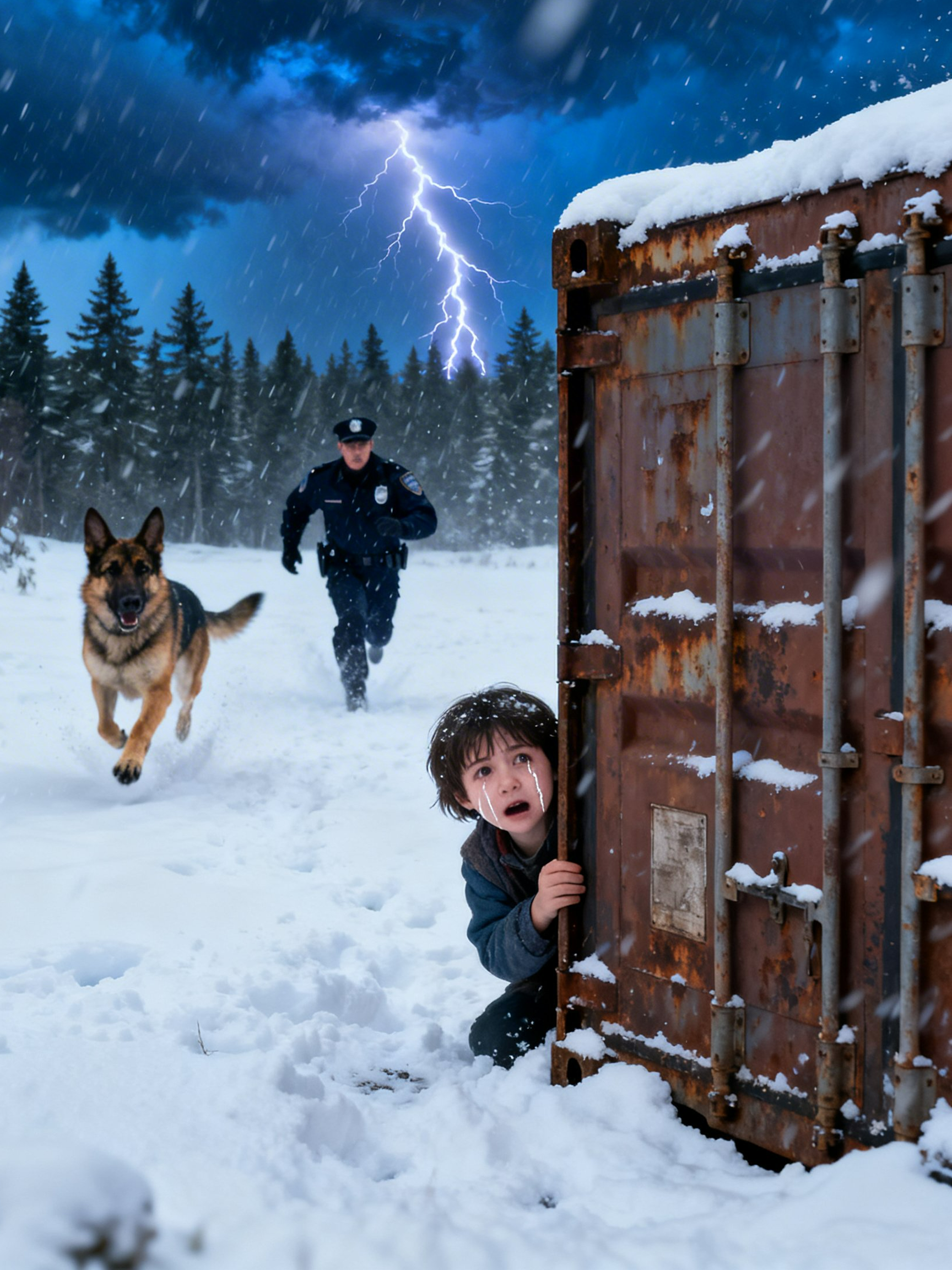 After the Blizzard, a Wounded German Shepherd Led Officer Daniel to a Chained Boy Under the Bridge—And Exposed the Town’s Most Trusted Man